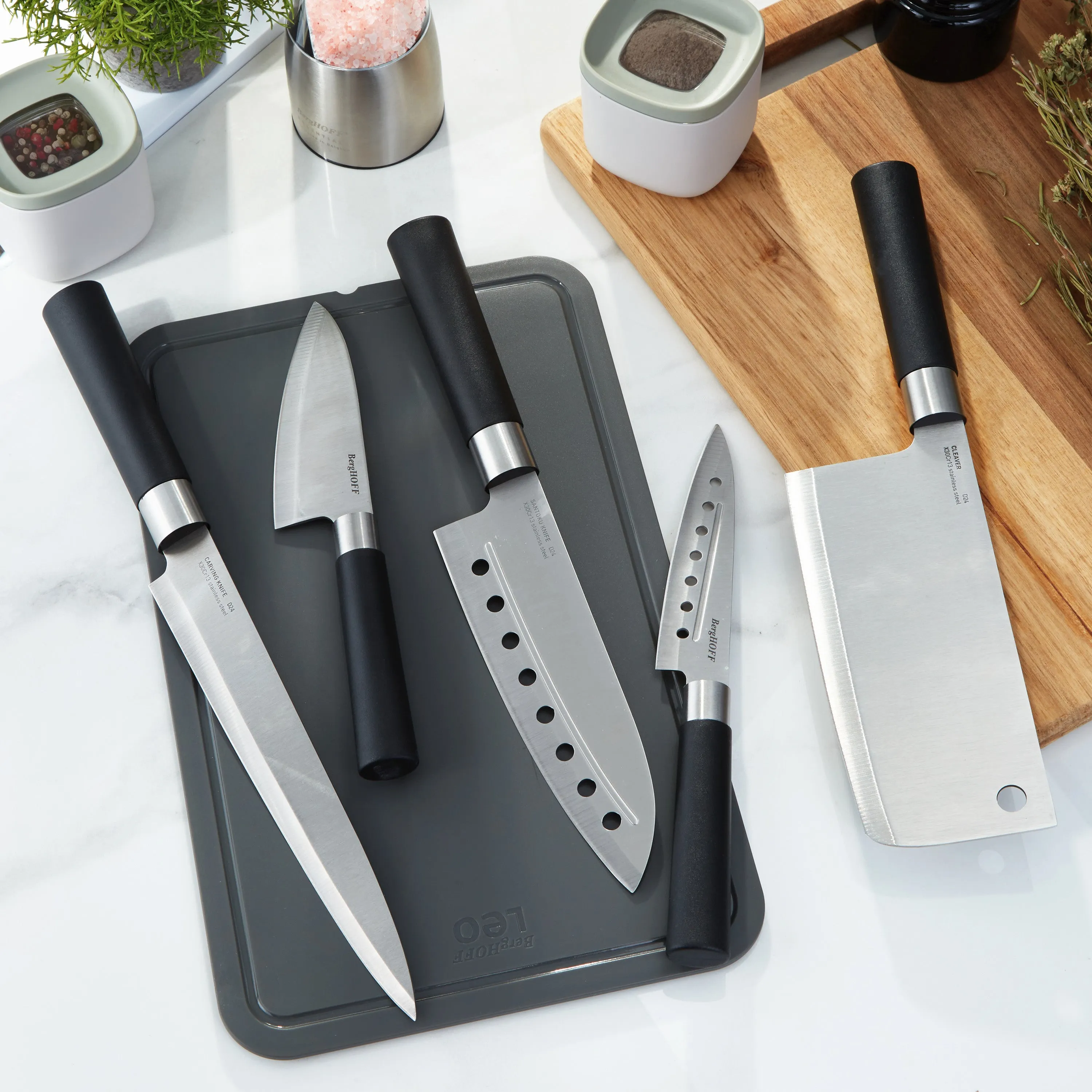 BergHOFF DiNA Codon 5pc Stainless Steel Knife Set