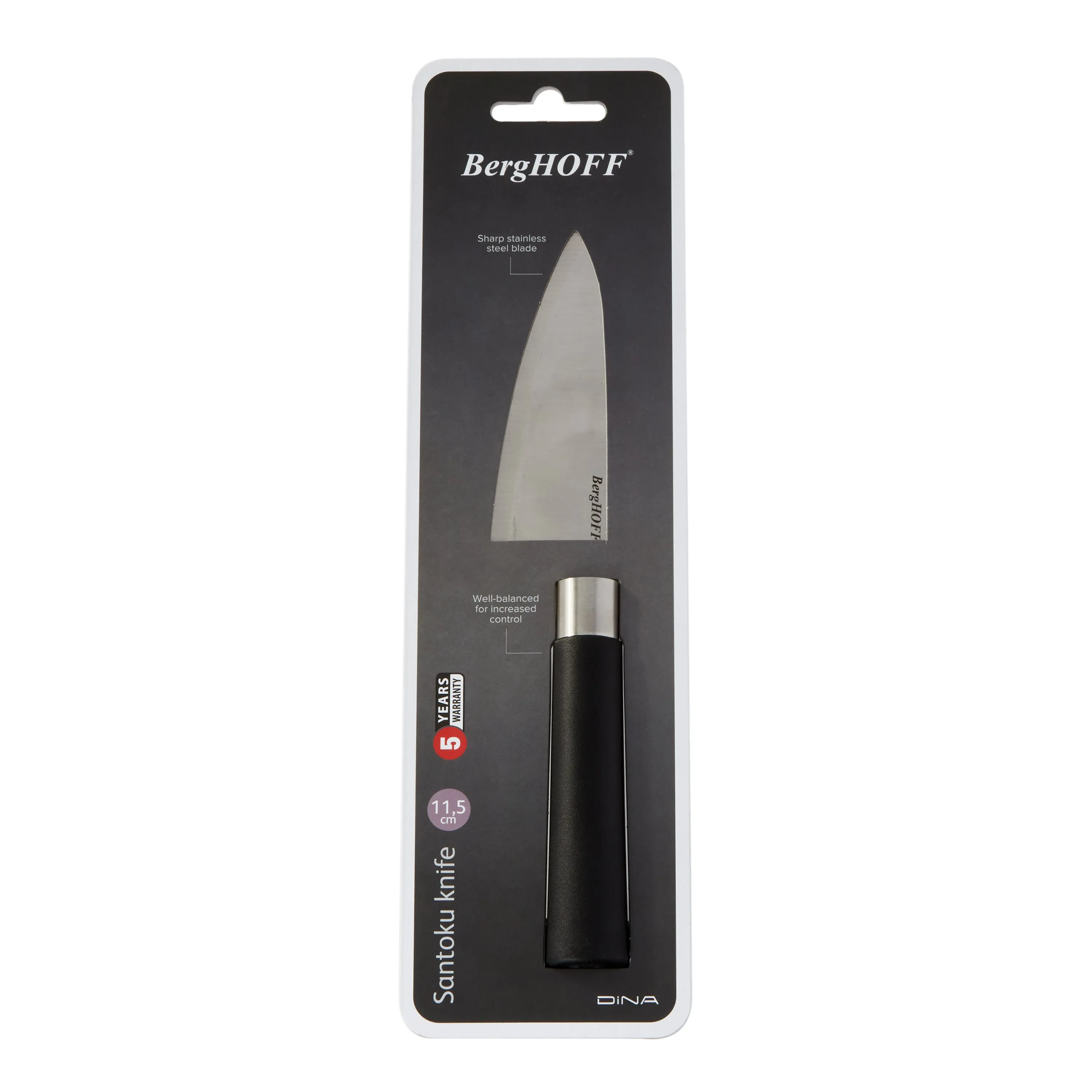BergHOFF DiNA Codon Stainless Steel Santoku Knife, 4.5"