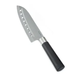 BergHOFF DiNA Codon Stainless Steel Santoku Knife with Holes, 6.75" Food Storage,Kitchen Storage