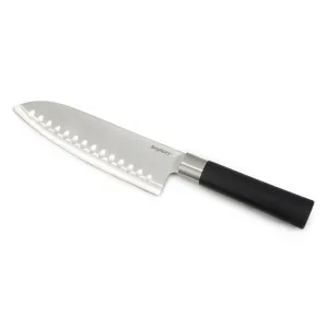 BergHOFF DiNA Codon Stainless Steel Scalloped Santoku Knife, 6.75" Food Storage,Kitchen Storage
