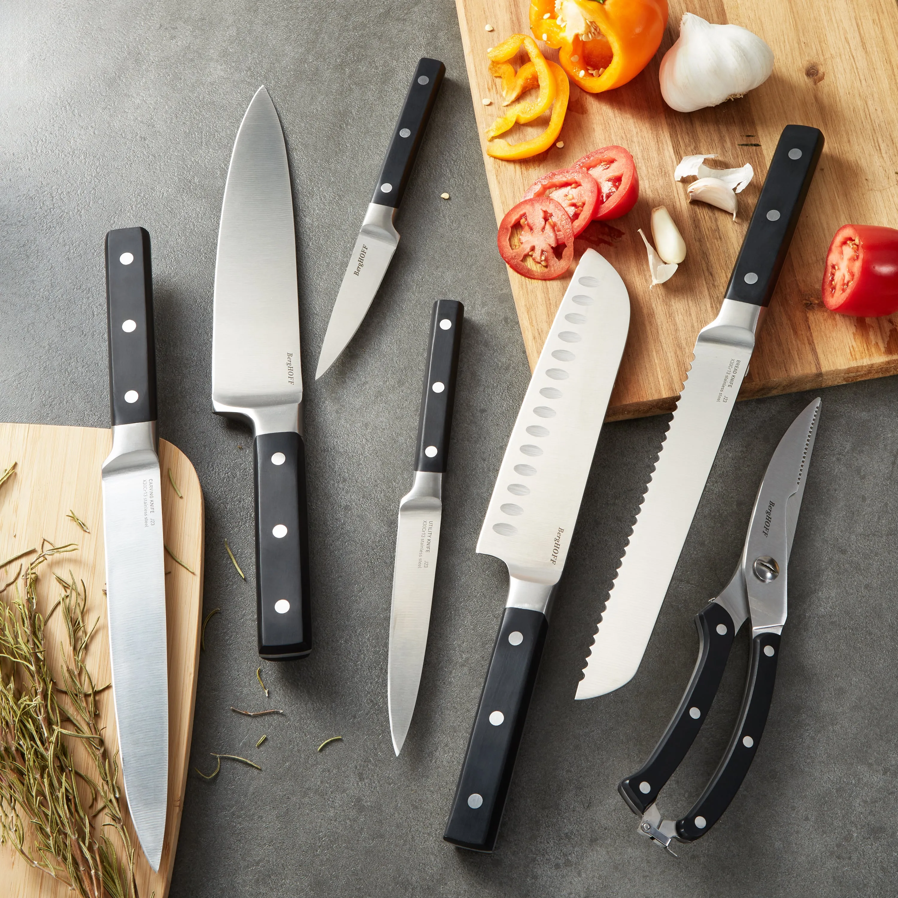 BergHOFF DiNA Gene 7pc Stainless Steel Knife Set