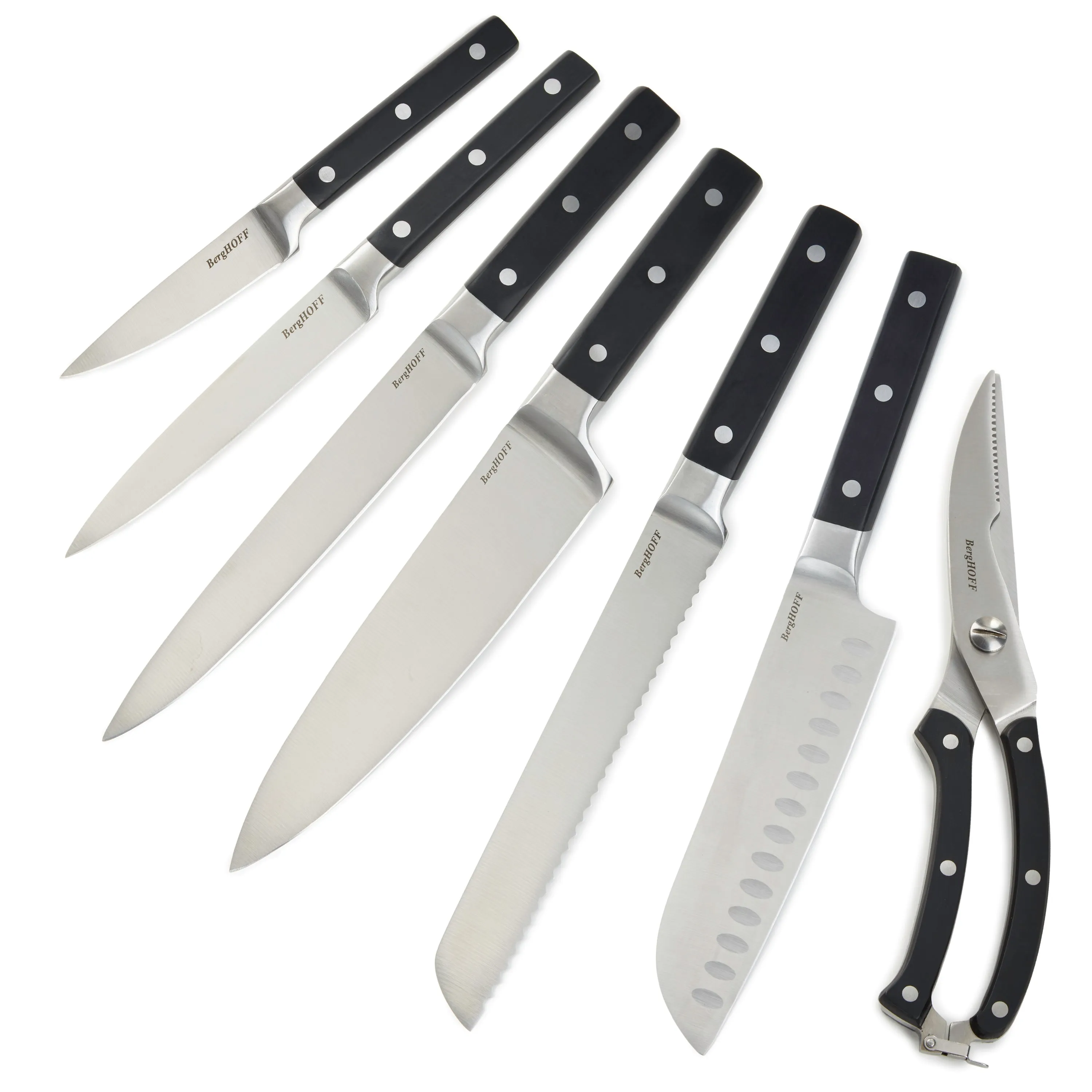 BergHOFF DiNA Gene 7pc Stainless Steel Knife Set Food Storage,Kitchen Storage