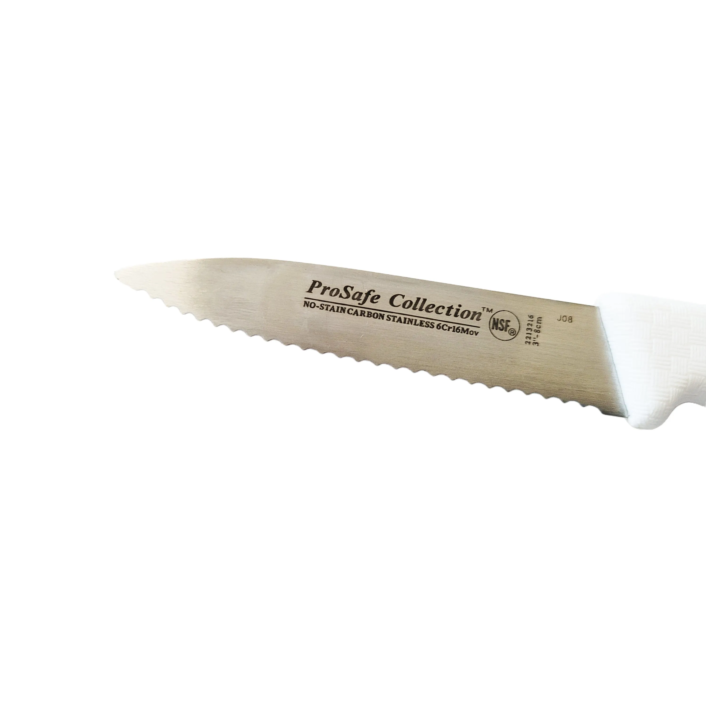 BergHOFF Ergonomic High Chromium Non-Stain Carbon Steel Paring Knife, Scallopped, 3.25"