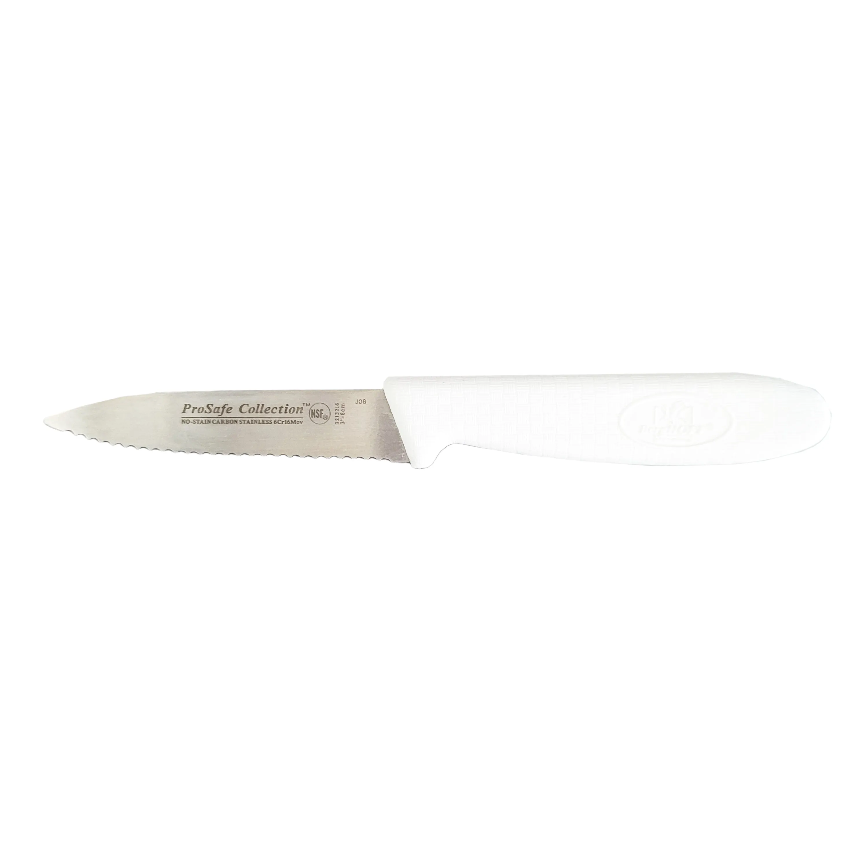 BergHOFF Ergonomic High Chromium Non-Stain Carbon Steel Paring Knife, Scallopped, 3.25"