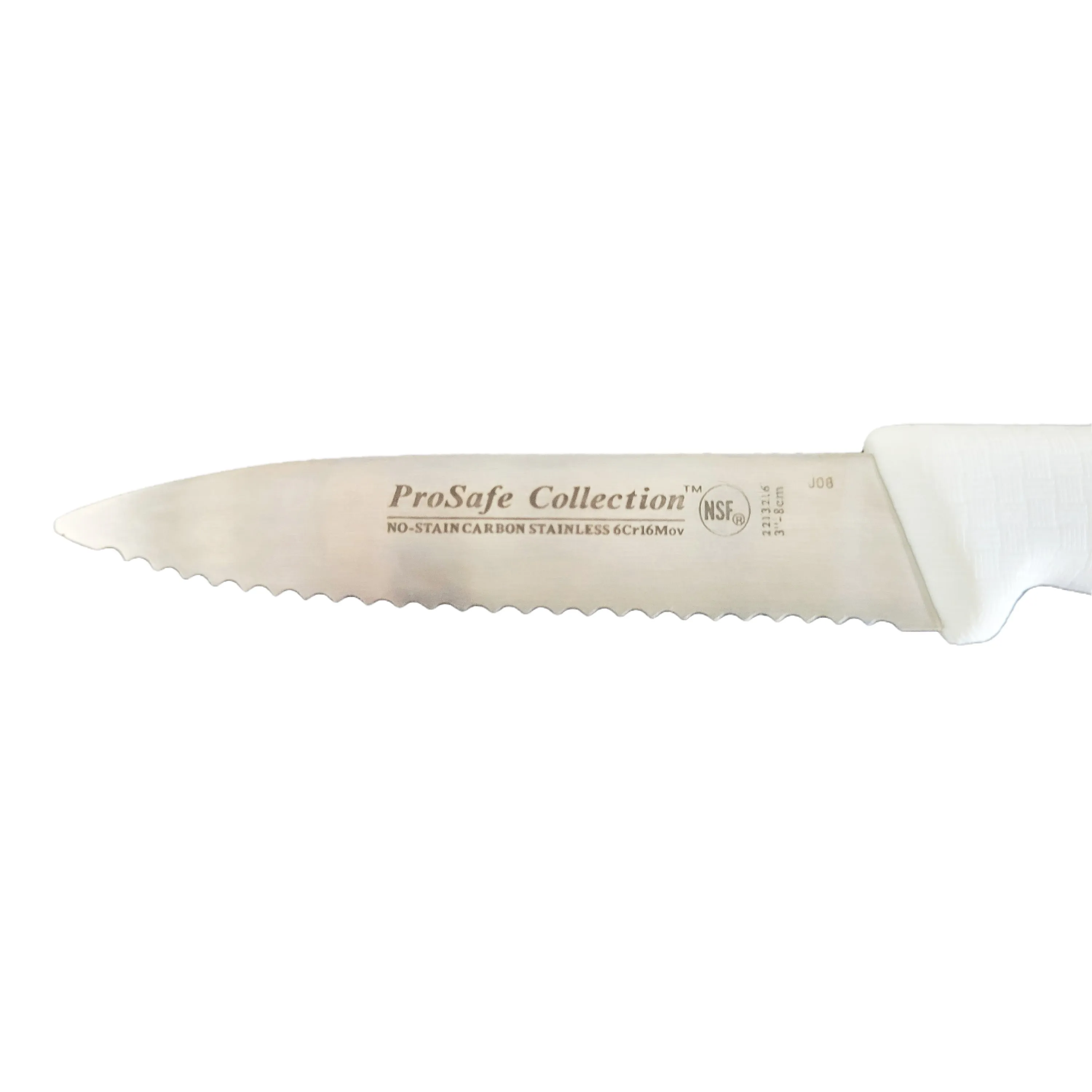 BergHOFF Ergonomic High Chromium Non-Stain Carbon Steel Paring Knife, Scallopped, 3.25"