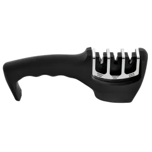 BergHOFF Essentials 3-in-1 ABS Sharpener, Black Food Storage,Kitchen Storage