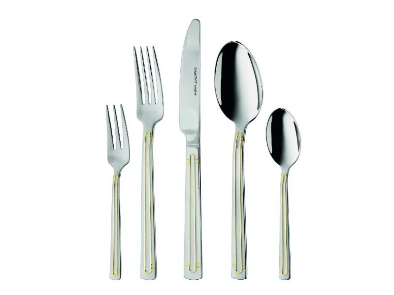 BergHOFF Essentials 30Pc 18/10 Stainless Steel Flatware Set, Heritage Food Storage,Kitchen Storage