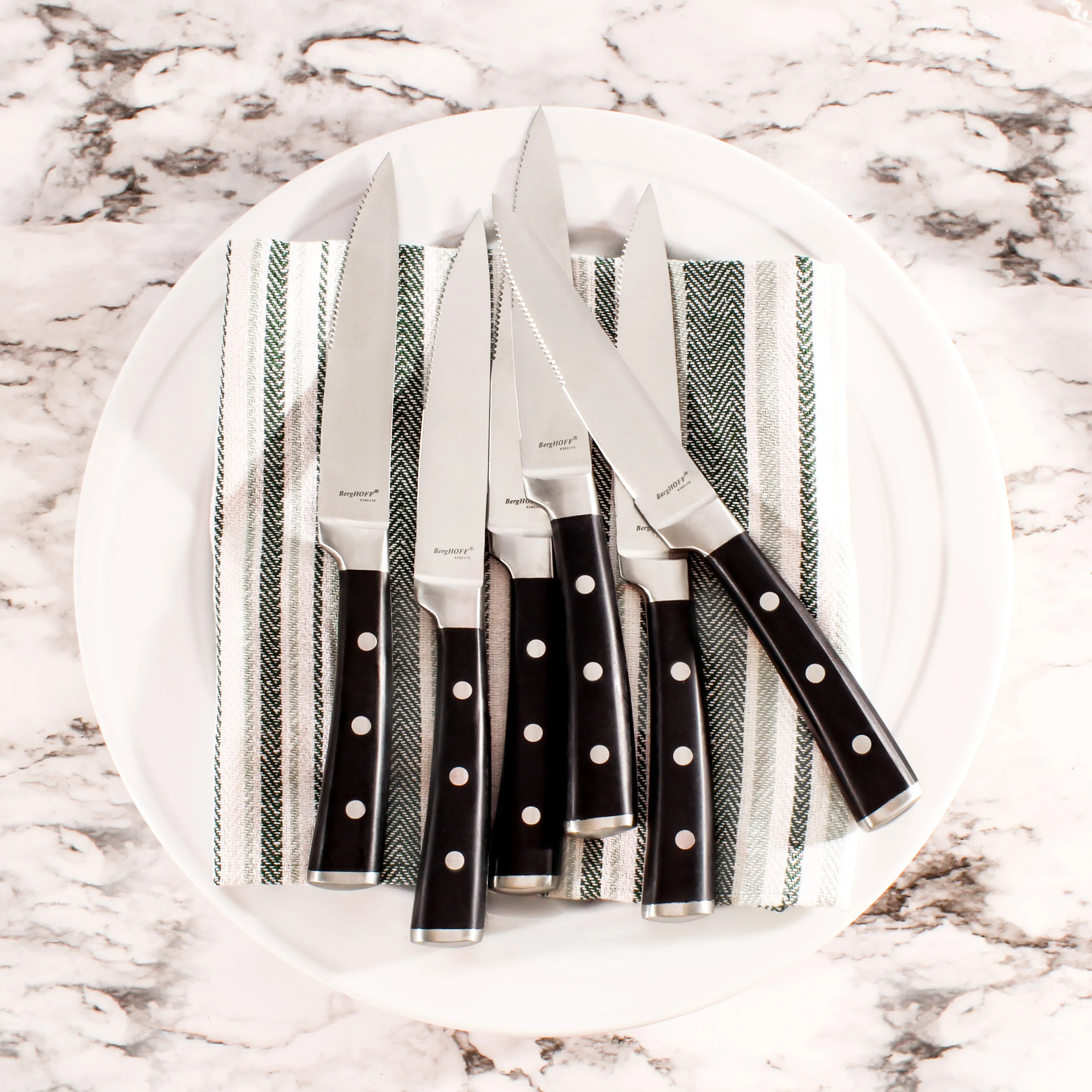 BergHOFF Essentials Classico 6pc Stainless Steel Steak Knife Set, 5"