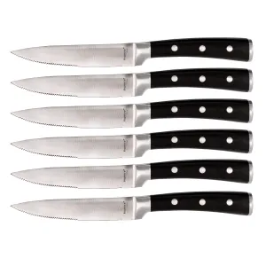 BergHOFF Essentials Classico 6pc Stainless Steel Steak Knife Set, 5" Food Storage,Kitchen Storage