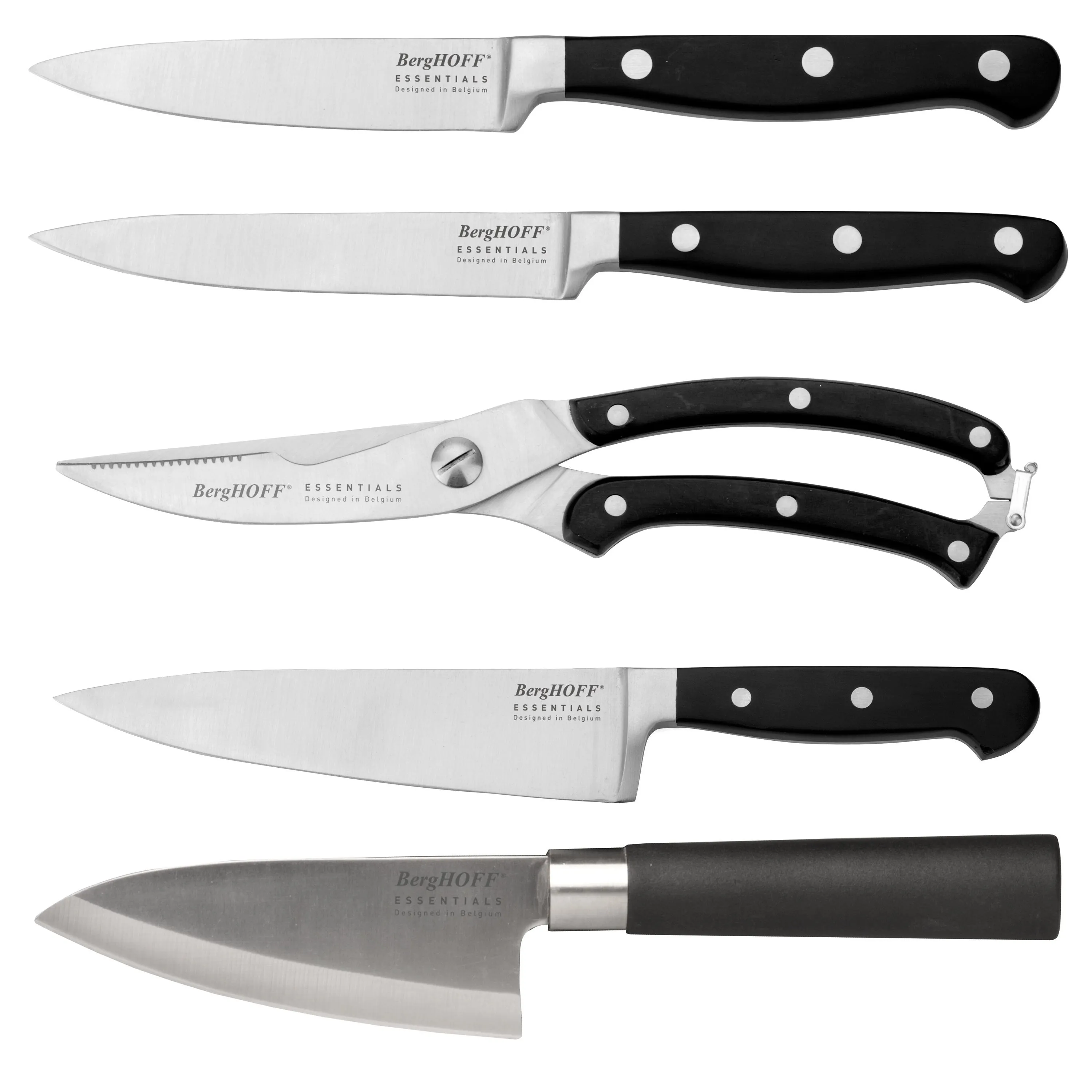 BergHOFF Essentials Stainless Steel 5Pc Cutlery Set Food Storage,Kitchen Storage