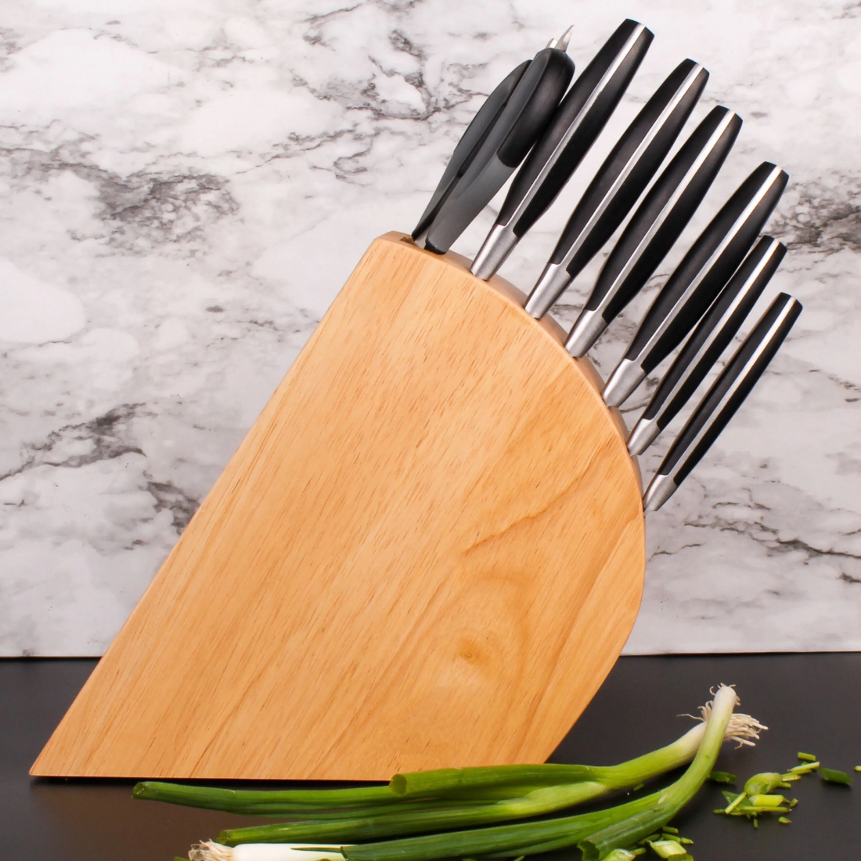 BergHOFF Forged 9pc Stainless Steel Knife Block Set with 3-in-1 Sharpener