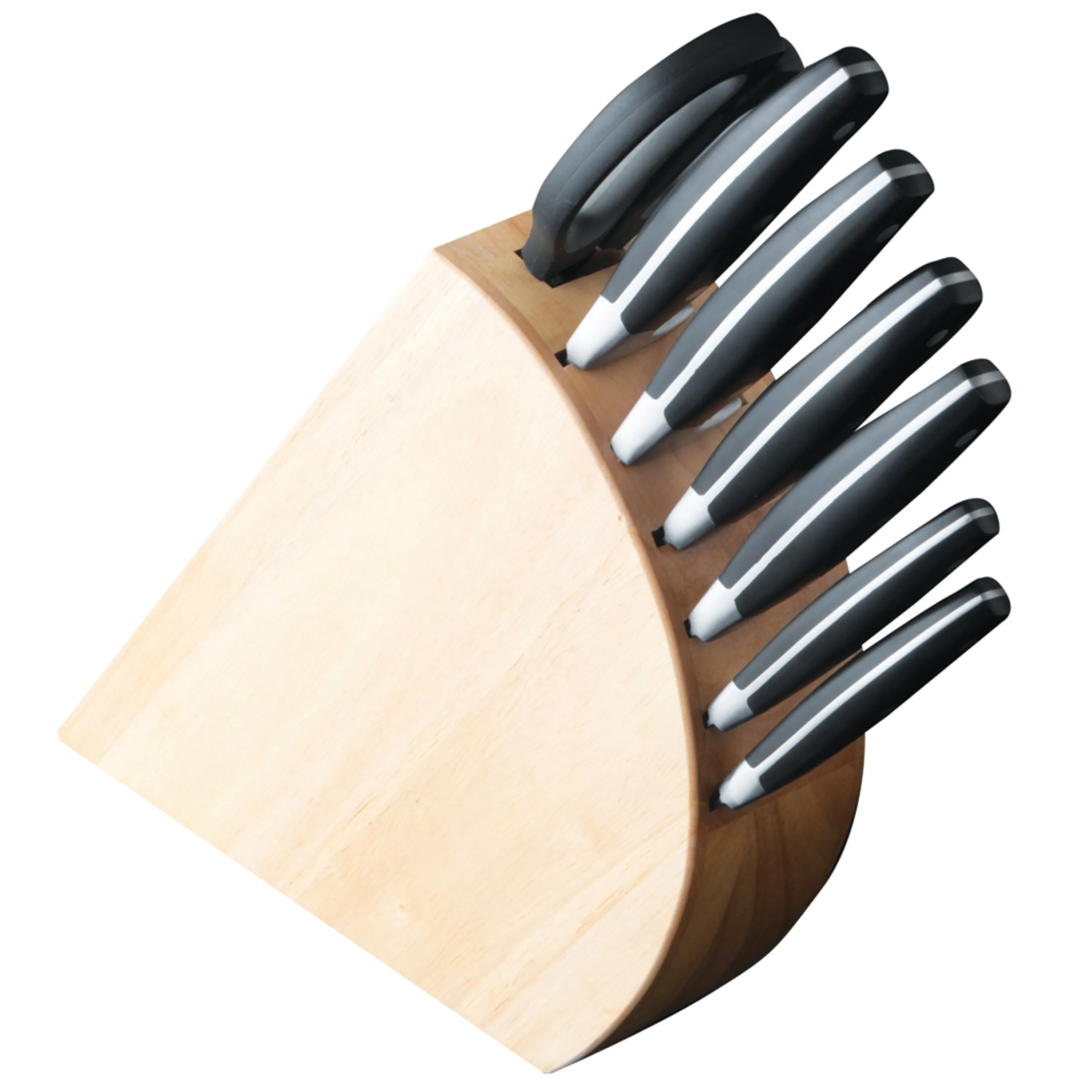 BergHOFF Forged 9pc Stainless Steel Knife Block Set with 3-in-1 Sharpener