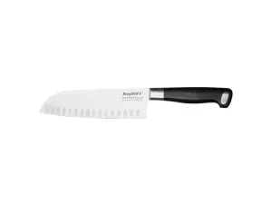 BergHOFF Gourmet 7" Stainless Steel Scalloped Santoku Knife Food Storage,Kitchen Storage