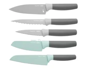 BergHOFF Leo 5Pc Kitchen Knife Set, Stainless Steel , Multicolors Food Storage,Kitchen Storage
