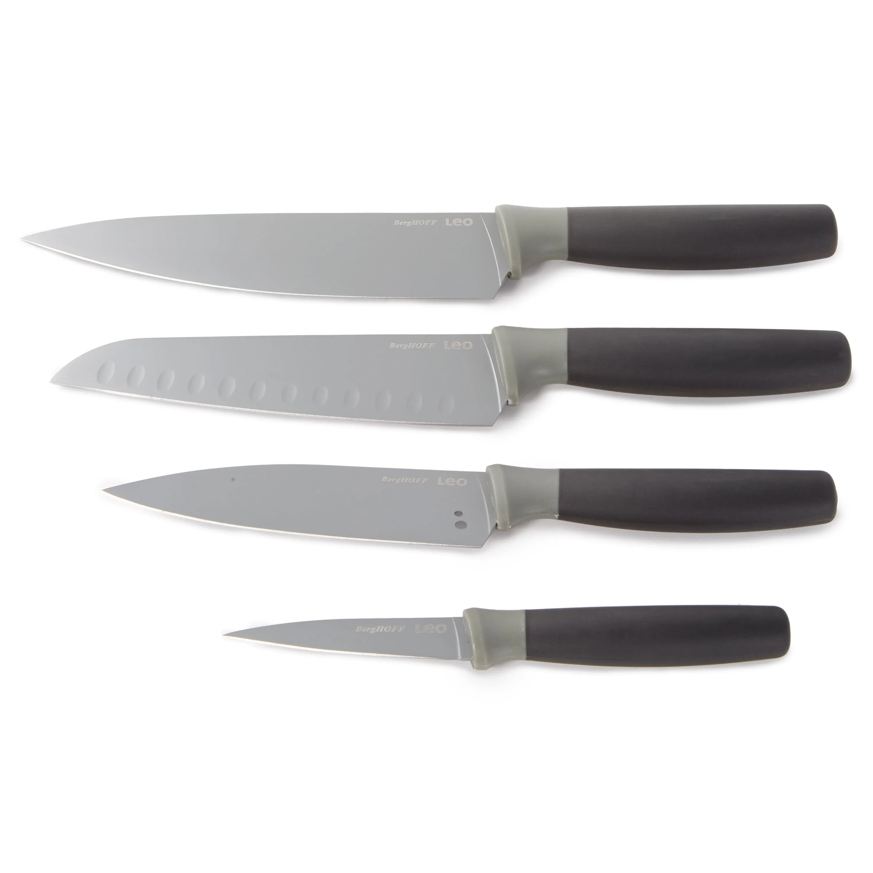 BergHOFF Leo Balance 4Pc Nonstick Stainless Steel Cutlery Set, Recycled Material, Grey Food Storage,Kitchen Storage