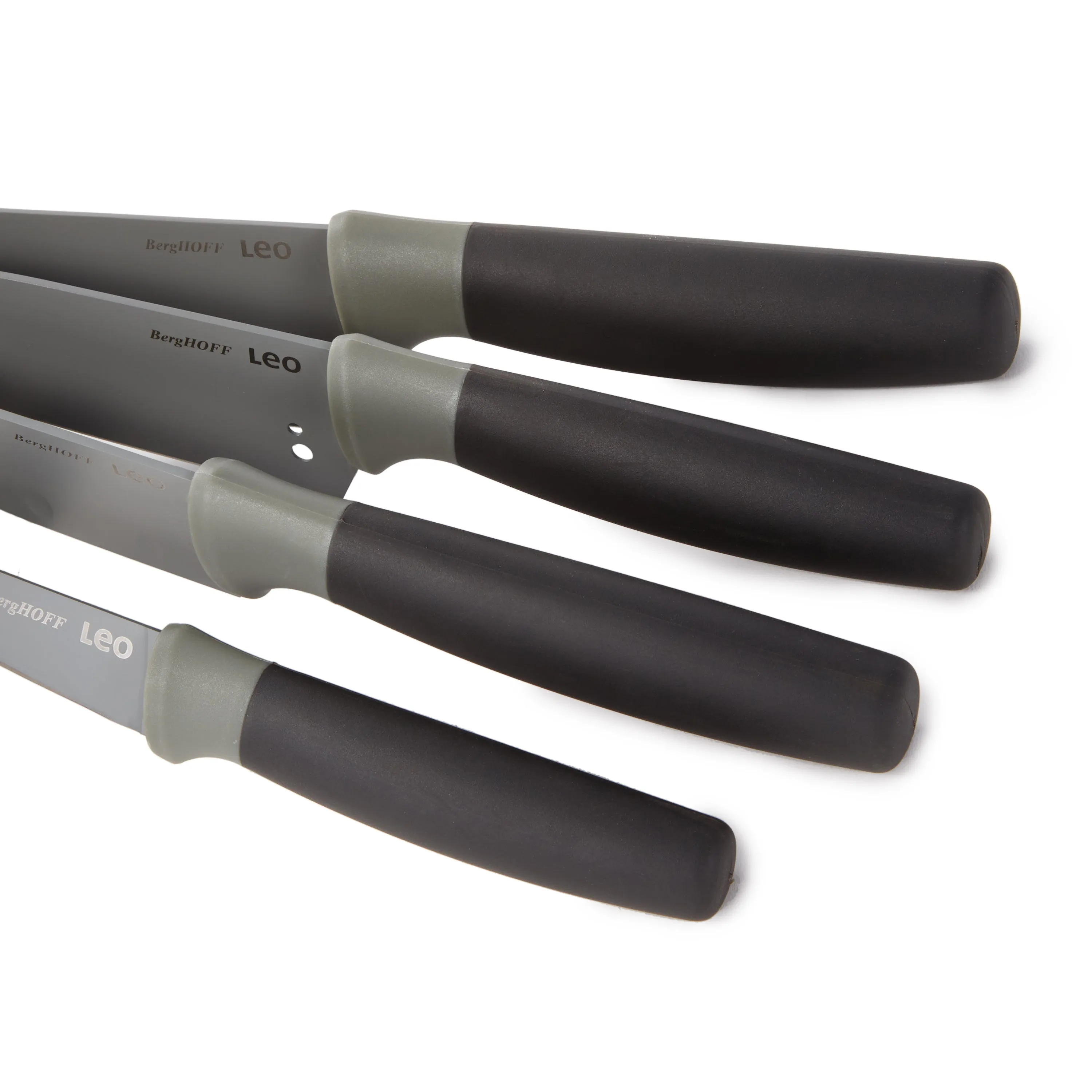 BergHOFF Leo Balance 4Pc Nonstick Stainless Steel Cutlery Set, Recycled Material, Grey