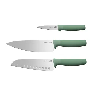 BergHOFF Leo Forest Stainless Steel 3Pc Advanced Knife Set, Recycled Material Food Storage,Kitchen Storage