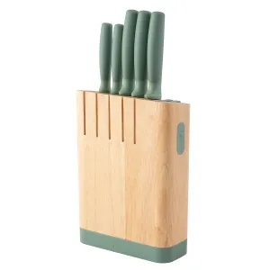 BergHOFF Leo Forest Stainless Steel 6Pc Knife Block Set Food Storage,Kitchen Storage