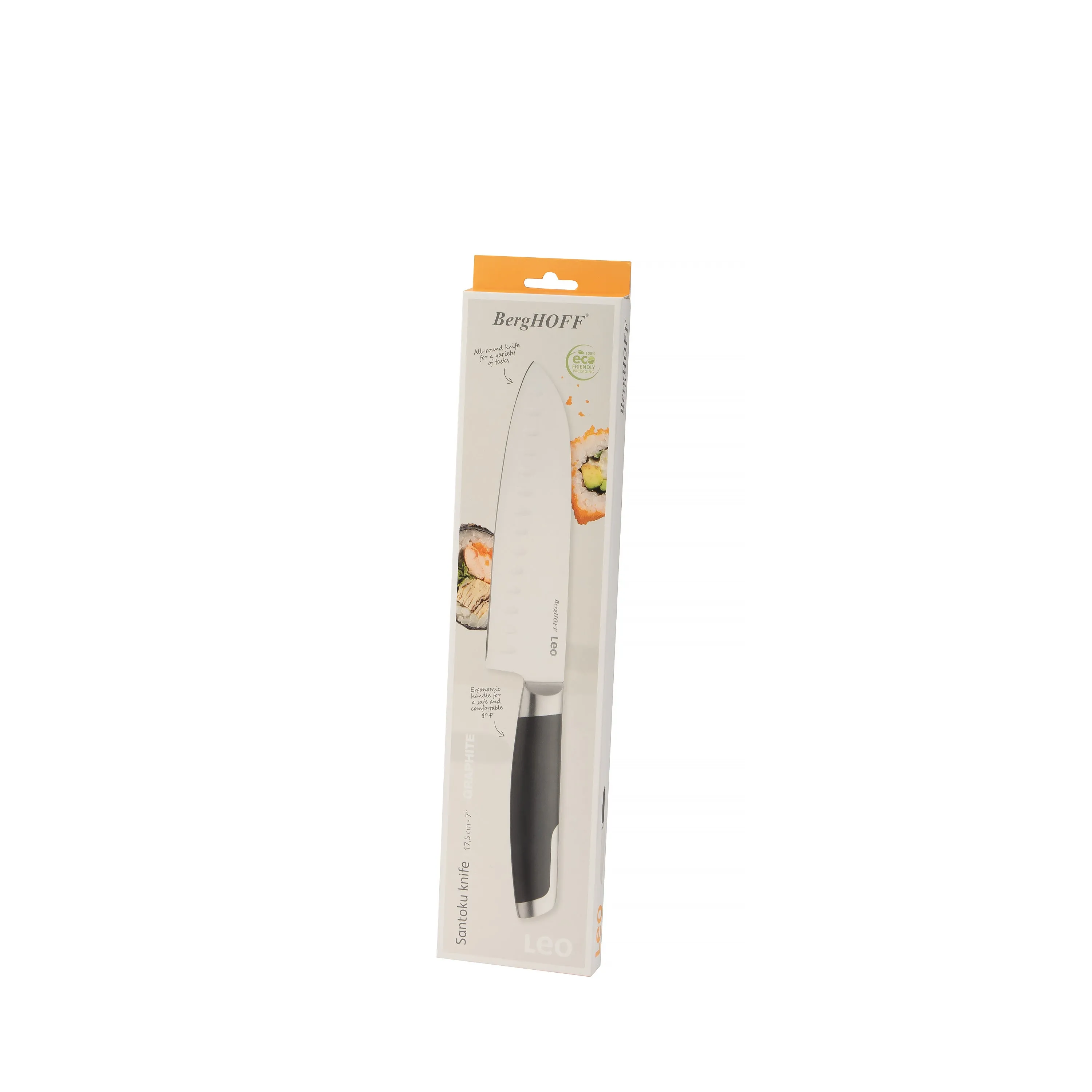 BergHOFF Leo Graphite Stainless Steel Santoku Knife 7"