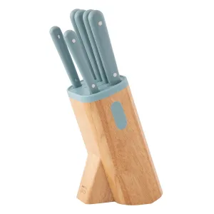 BergHOFF Leo Slate Stainless Steel 7Pc Knife Block Set Food Storage,Kitchen Storage