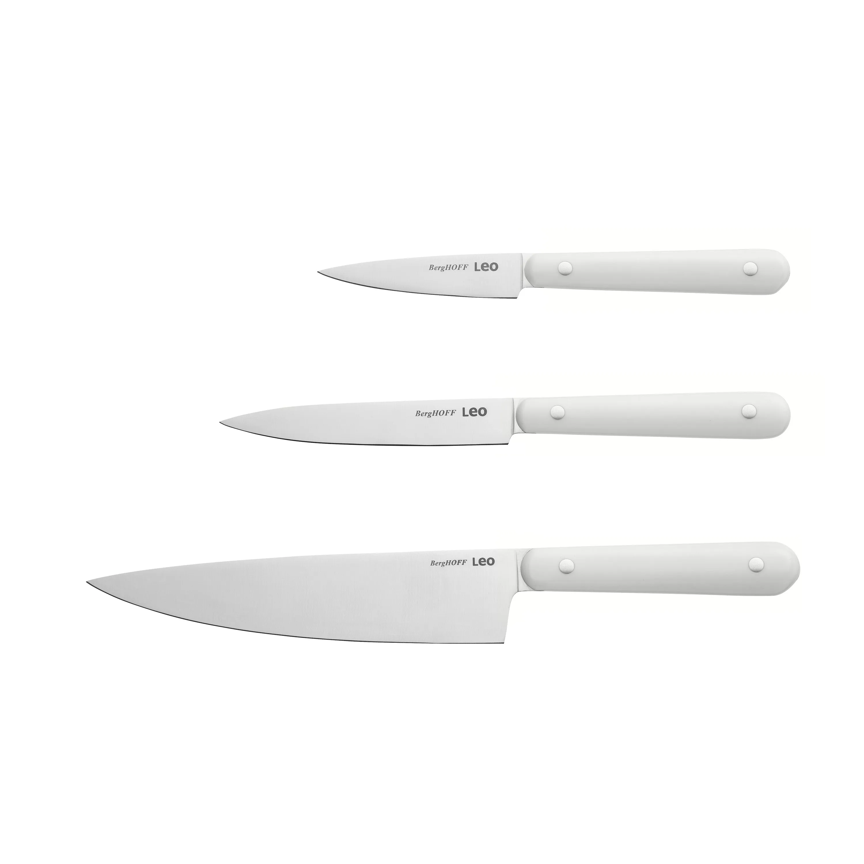 BergHOFF Leo Spirit Stainless Steel 3Pc Starter Knife Set Food Storage,Kitchen Storage