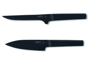 BergHOFF Ron 2pc Chef and Boning Knife Set, Black Food Storage,Kitchen Storage