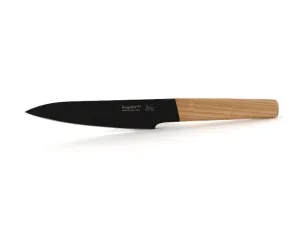 BergHOFF Ron 5" Stainless Steel Utility Knife, Wood Handle Food Storage,Kitchen Storage