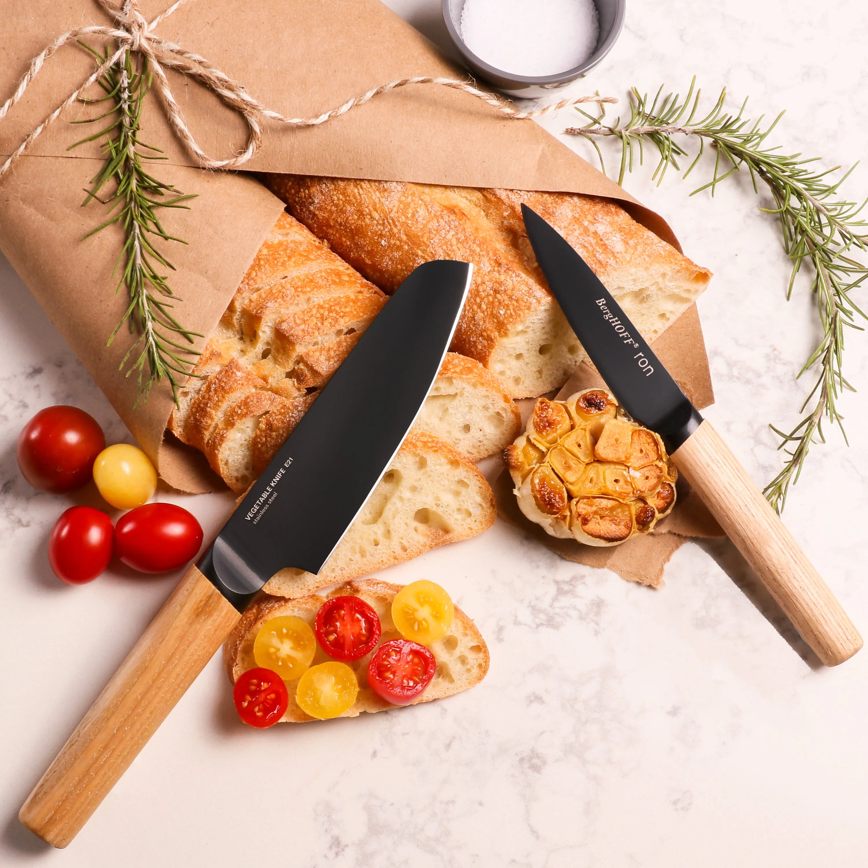 BergHOFF Ron Stainless Steel 4pc Knife Set, Natural
