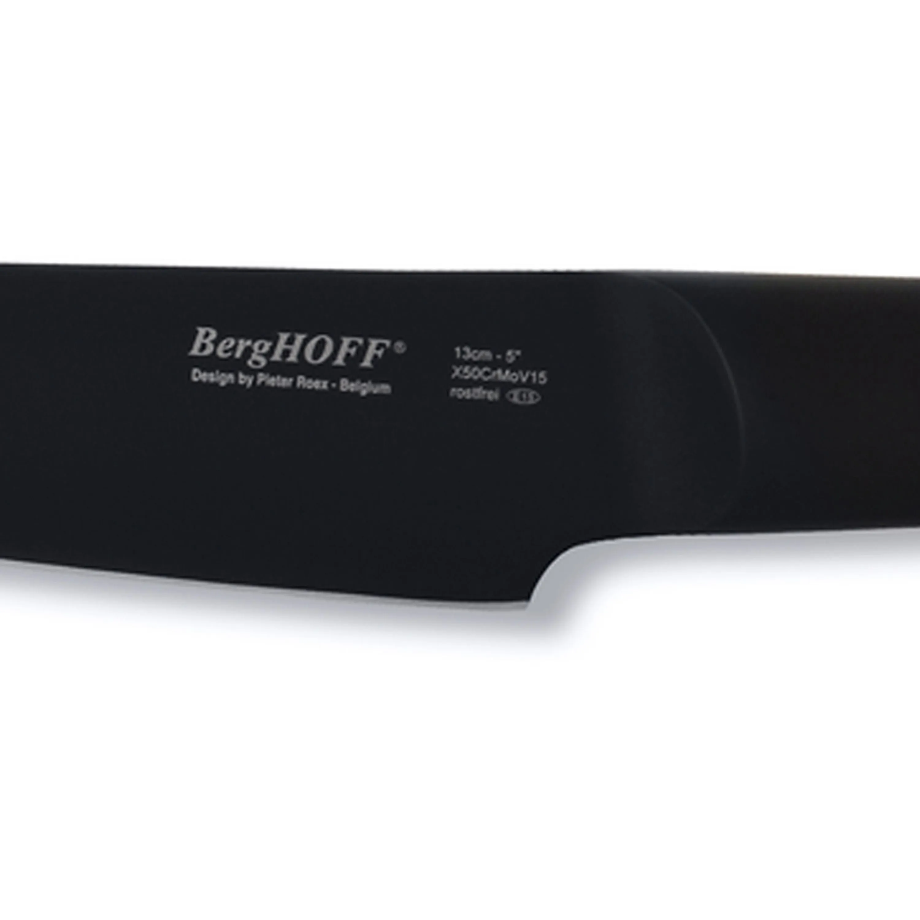 BergHOFF Ron Stainless Steel 6pc Knife Block Set, Black