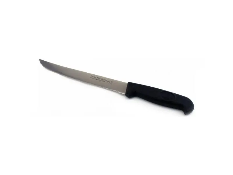 BergHOFF Soft Grip 8" Stainless Steel Scalloped Utility Slicer Food Storage,Kitchen Storage