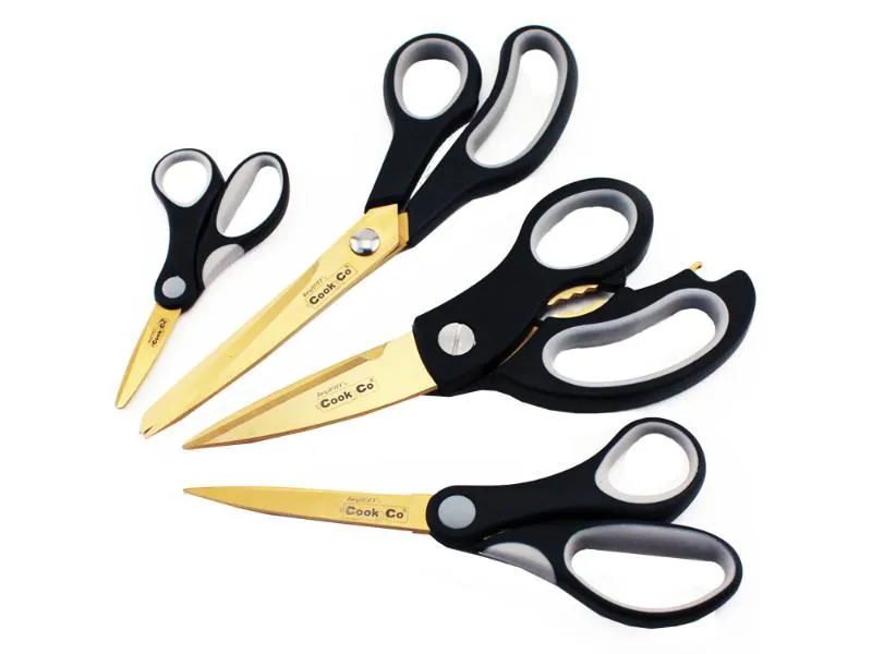 BergHOFF Studio 4Pc Stainless Steel Scissors Set, Gold Food Storage,Kitchen Storage