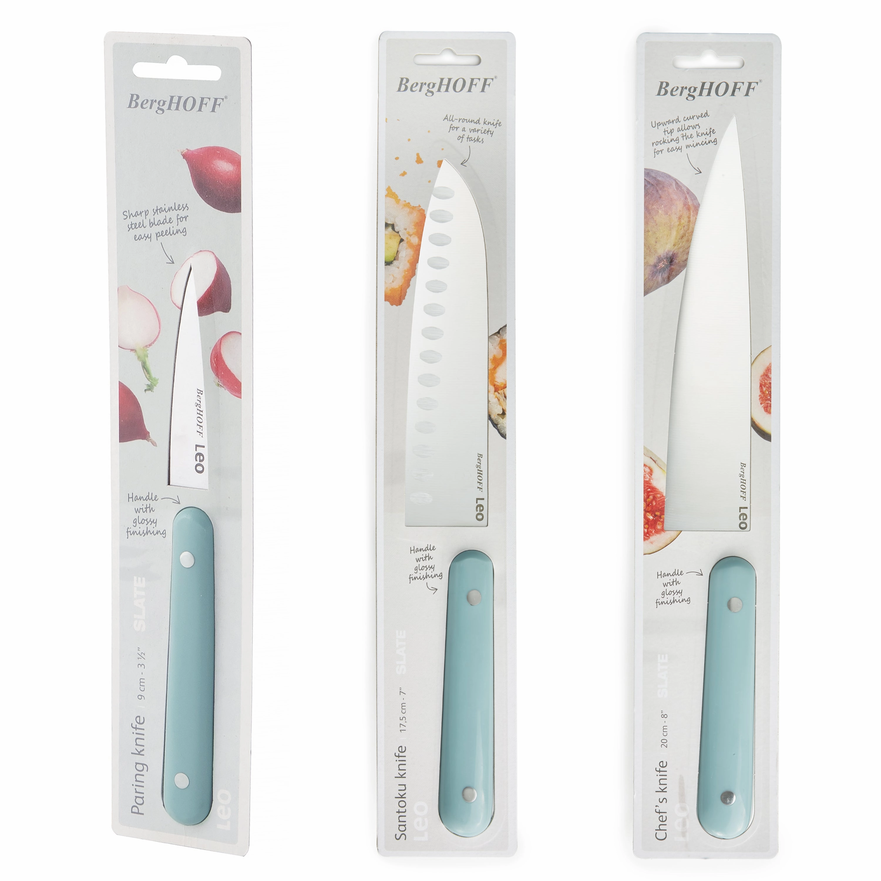 BergHOFF Leo Slate 3Pc Stainless Steel Cutlery Set