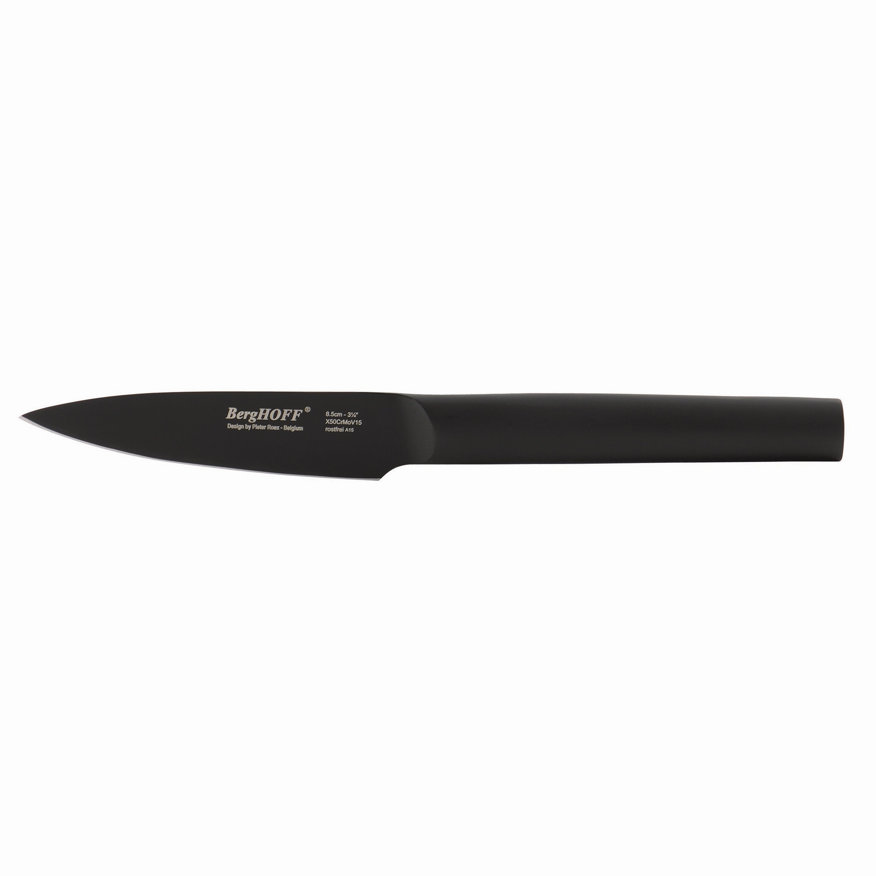 BergHOFF Ron 3.35" Stainless Steel Paring Knife, Black Food Storage,Kitchen Storage