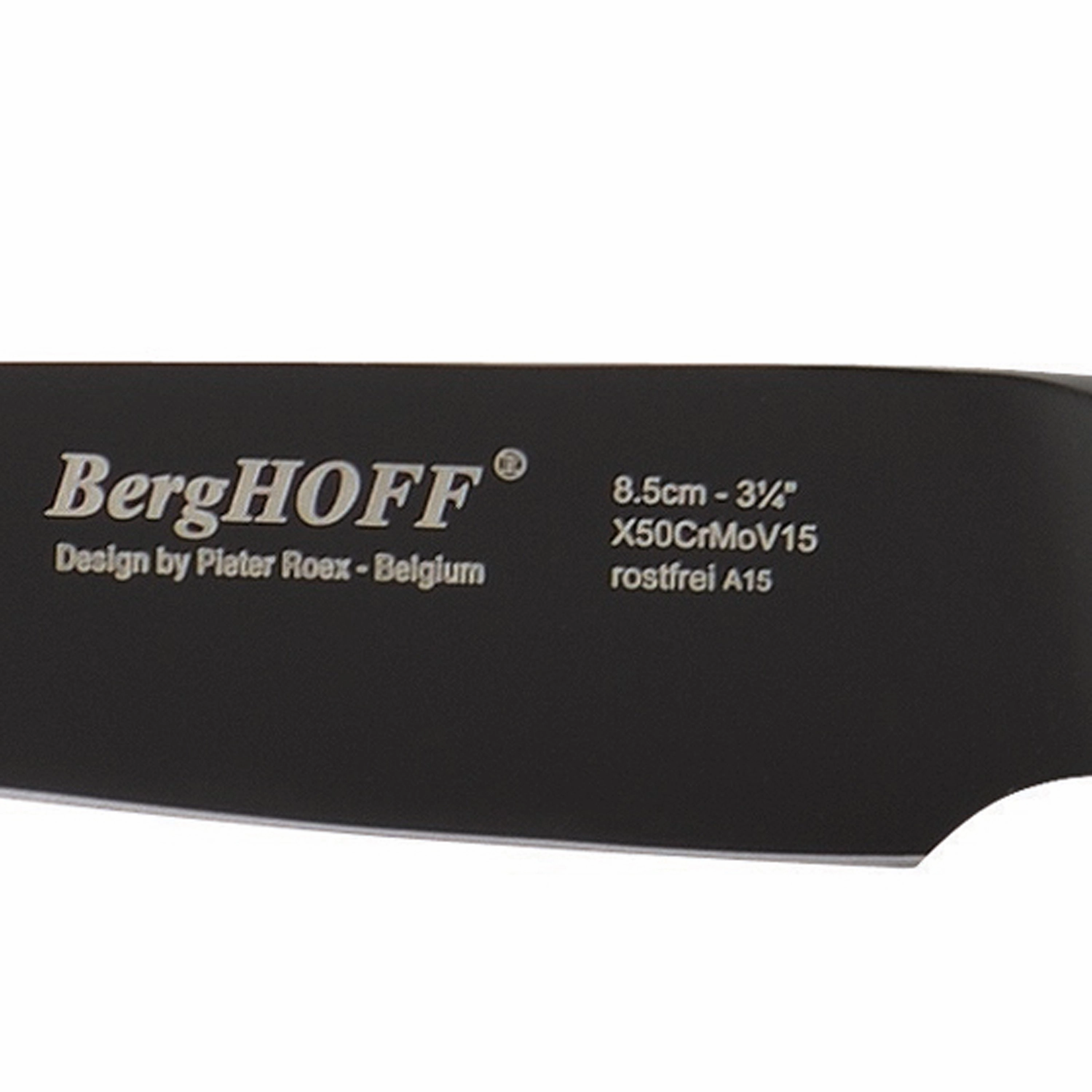 BergHOFF Ron 3.35" Stainless Steel Paring Knife, Black