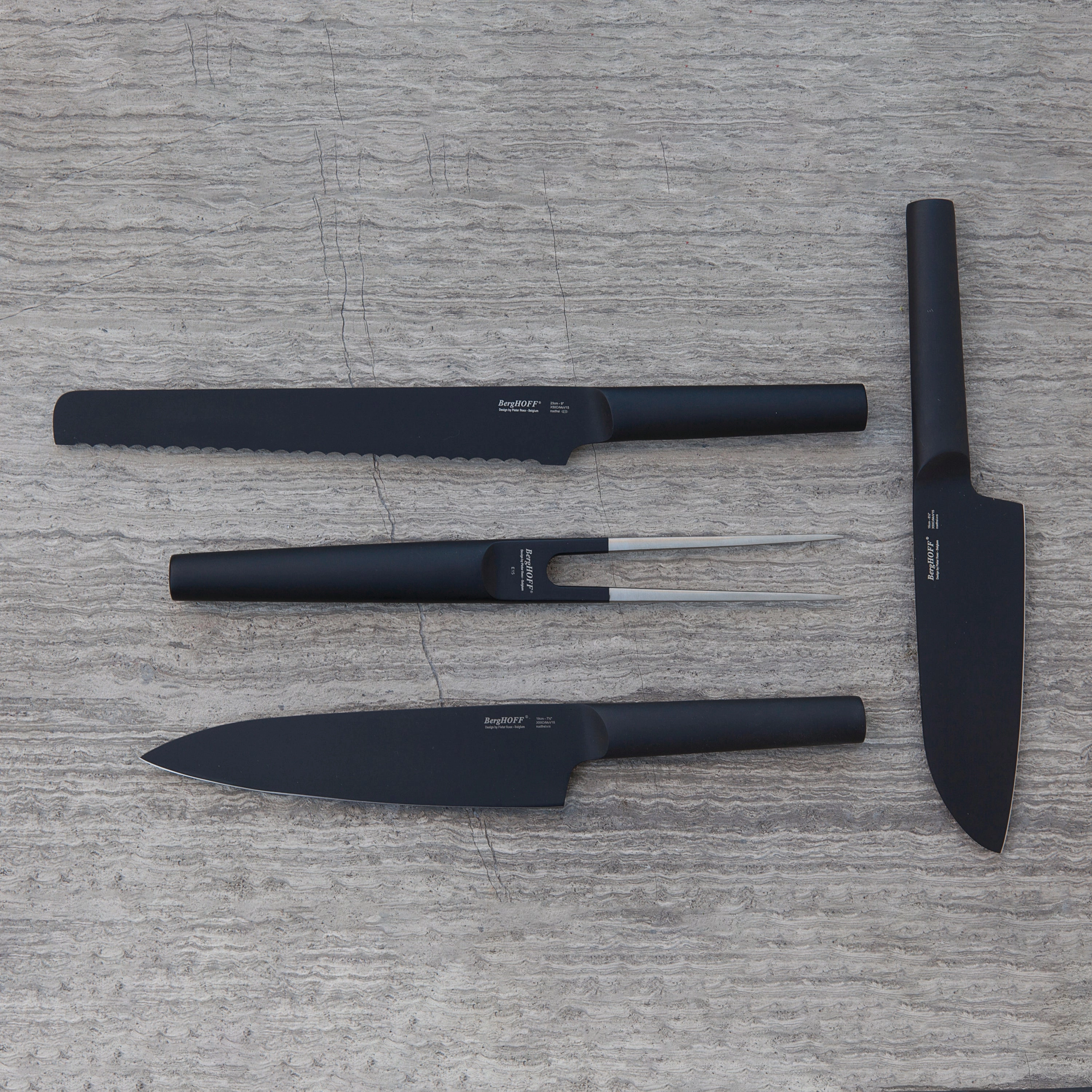BergHOFF Ron 9" Bread Knife, Black