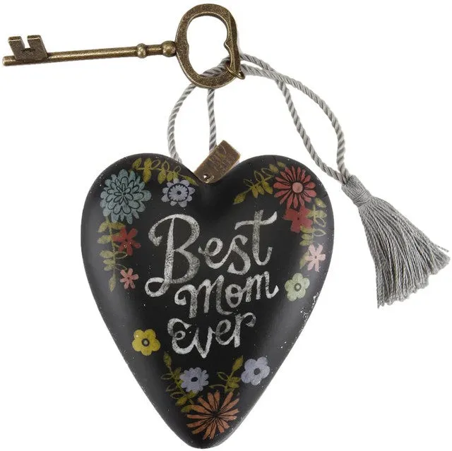 Best Mom Ever Art Heart By Demdaco Decorative Mirror,Home Decor Mirror