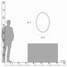 Beveled Oval Mirror Wall Decor,modern wall decor set