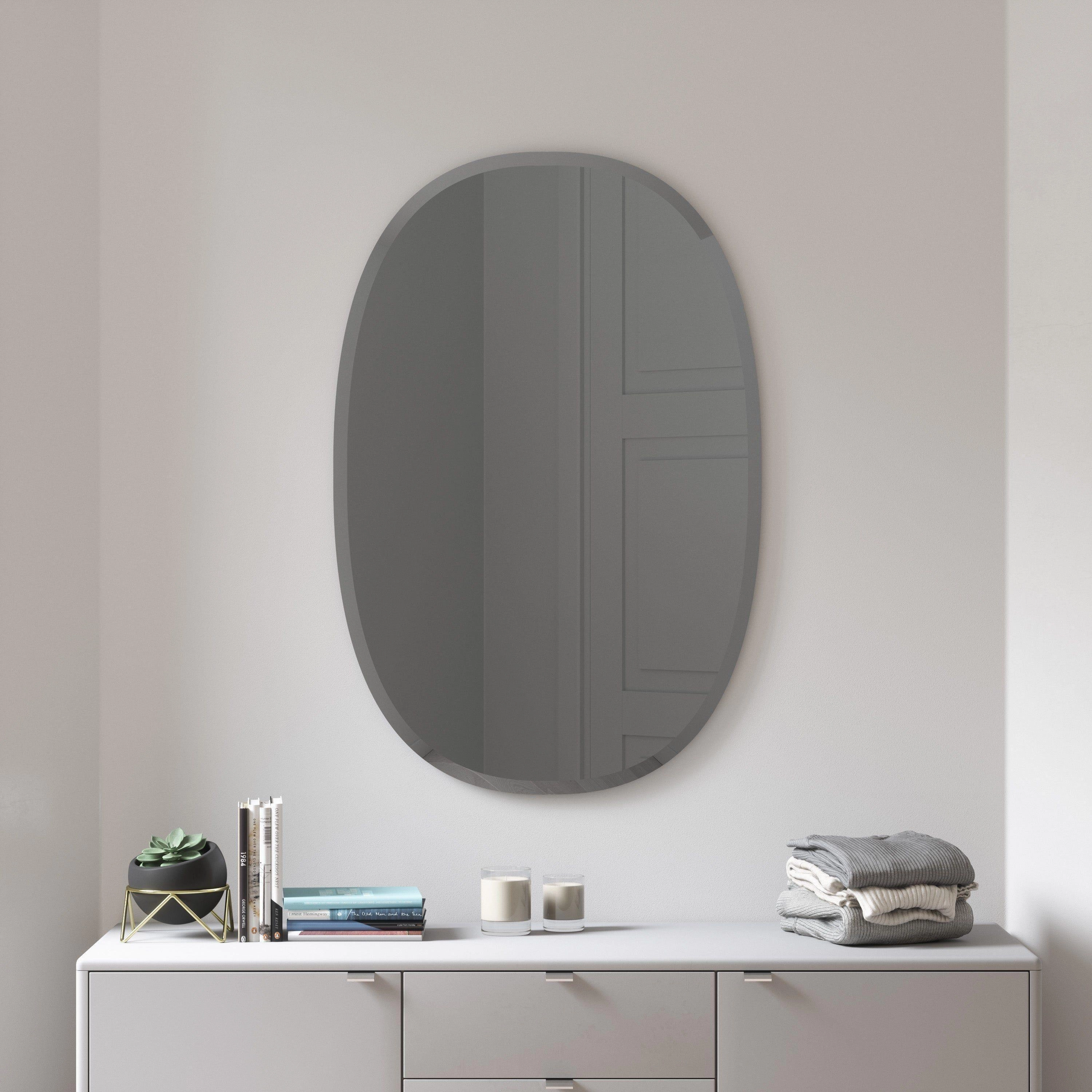 Beveled Oval Mirror