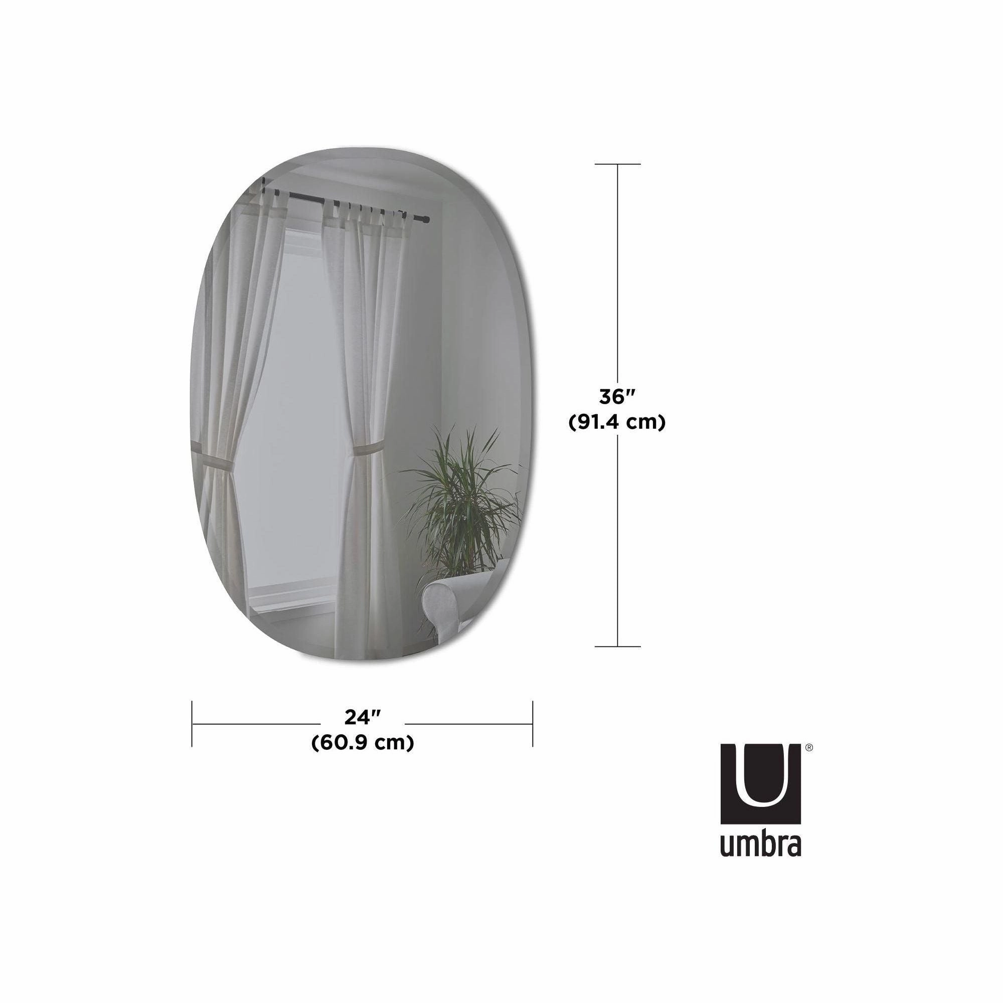 Beveled Oval Mirror