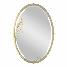 Beveled Oval Mirror with Leaf Mirrors,large decorative mirror
