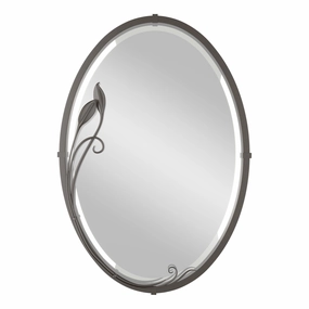 Beveled Oval Mirror with Leaf Mirrors,large decorative mirror