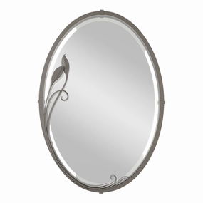 Beveled Oval Mirror with Leaf Mirrors,large decorative mirror