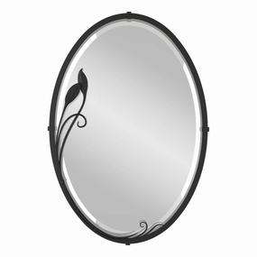 Beveled Oval Mirror with Leaf Mirrors,large decorative mirror