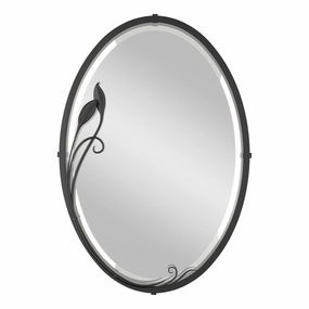 Beveled Oval Mirror with Leaf Mirrors,large decorative mirror