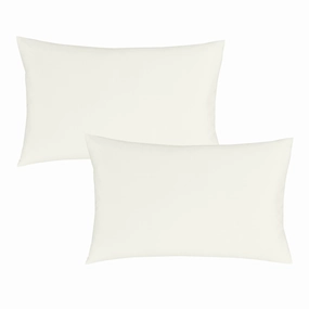 Bianca Fine Linens 180 Thread Count Egyptian Cotton Pack of 2 Pillow cases Cream Pillows,bed sleeping pillows
