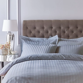 Bianca Fine Linens 200TC Cotton Sateen Stripe Silver Duvet Cover Set Bedding,luxury bedding sets