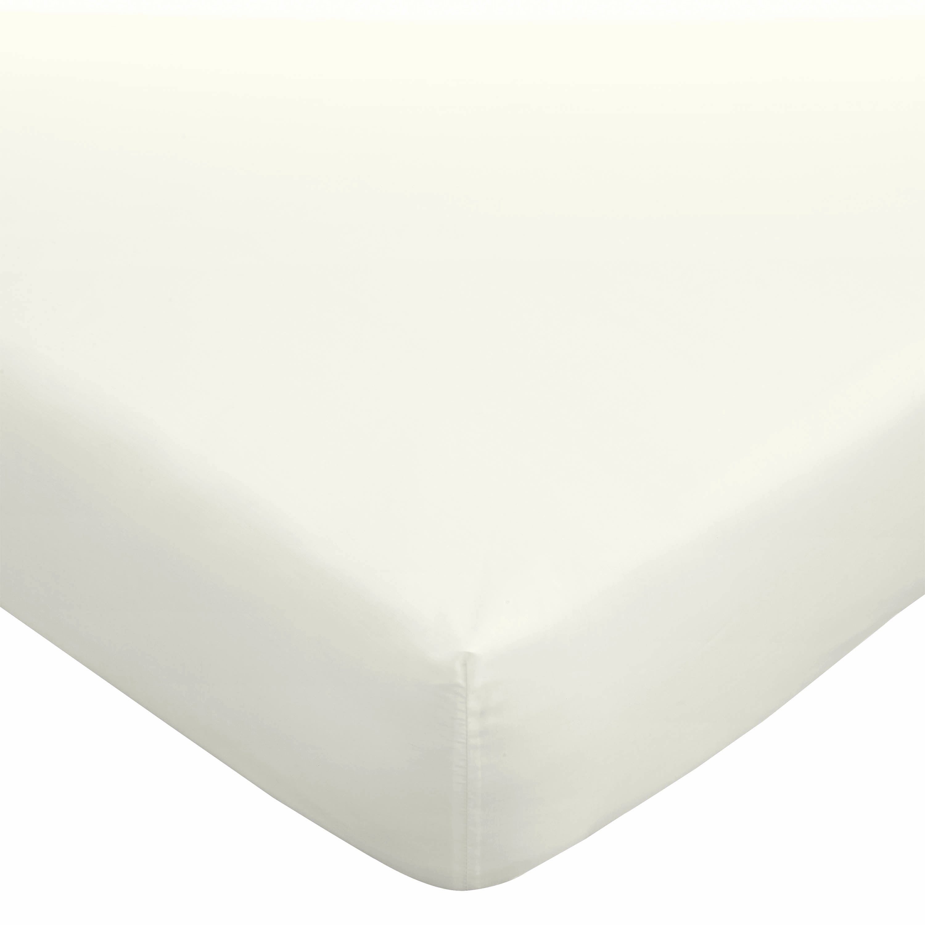 Bianca Fine Linens Bedroom 180 Thread Count Egyptian Cotton Fitted Sheet Cream