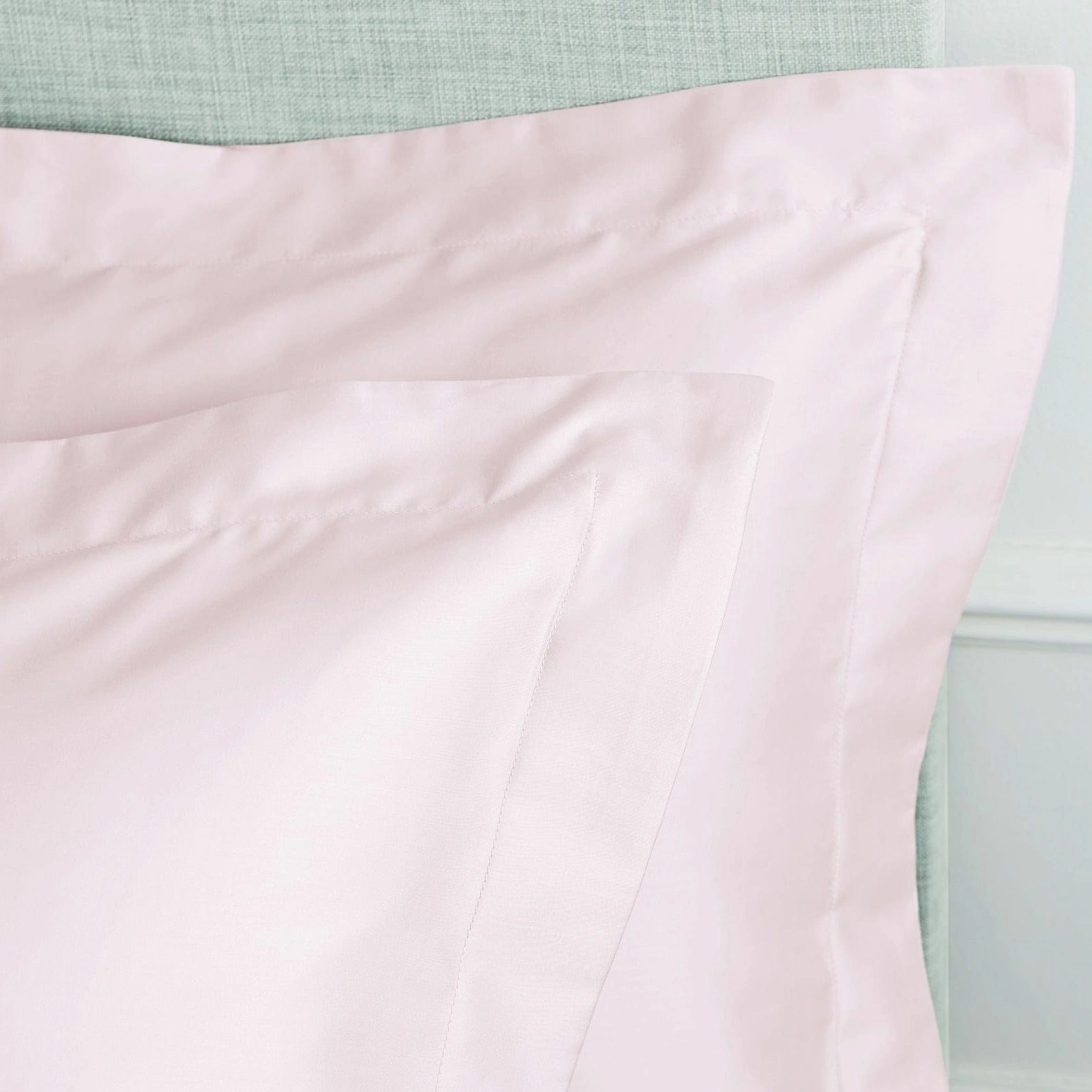 Bianca Fine Linens Cotton Sateen 400 Thread Count Oxford Pillowcase Pair Blush