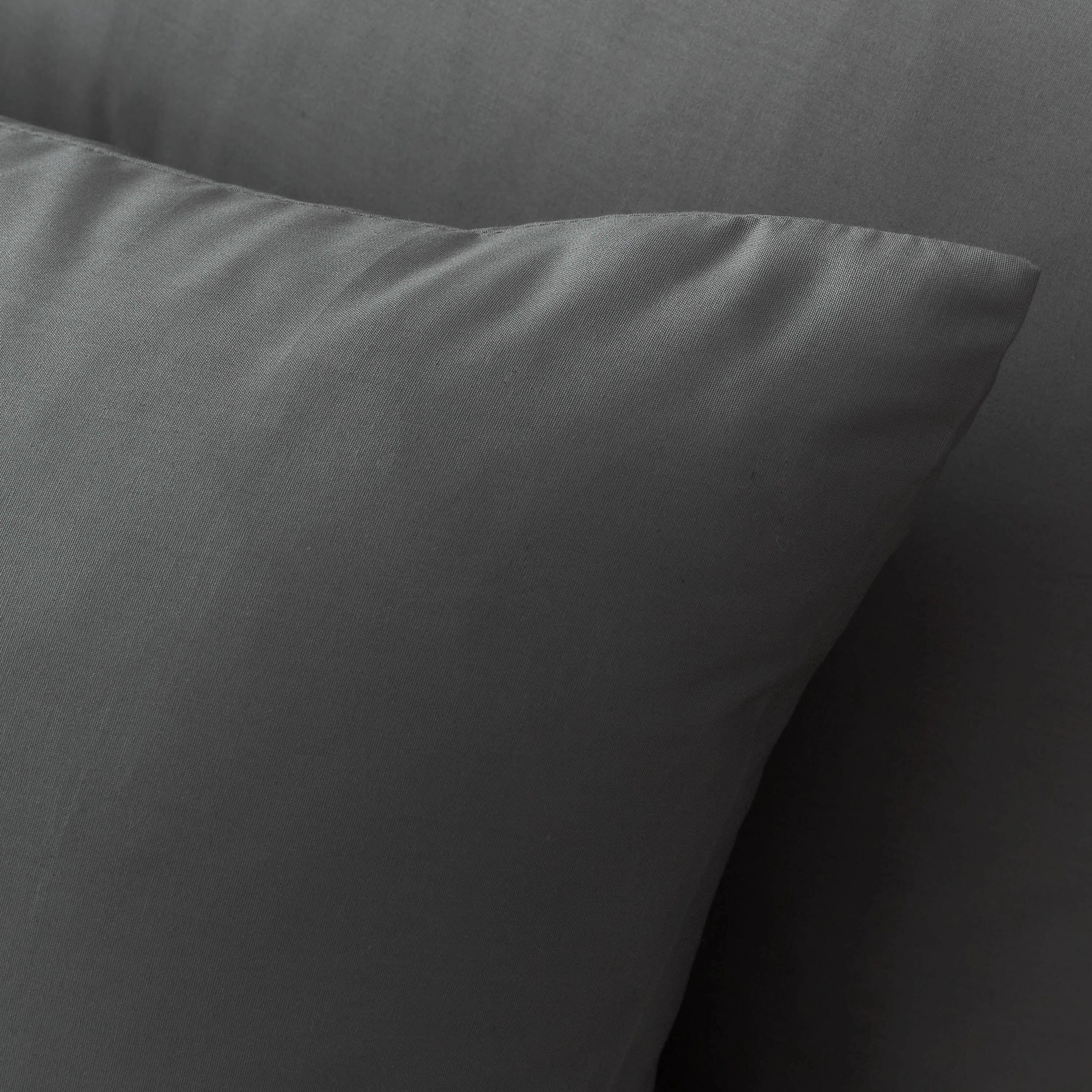 Bianca Fine Linens Pack of 2 Pillow cases Charcoal Grey