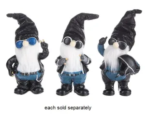 Biker Gnome Standing Figurine Decorative Mirror,Home Decor Mirror